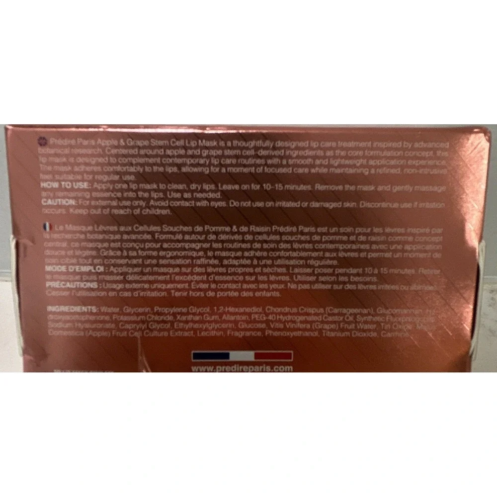 Prédiré Paris Apple & Grape Stem Cell Hydrogel Lip Mask Patches, 10 Ct MSRP:$300